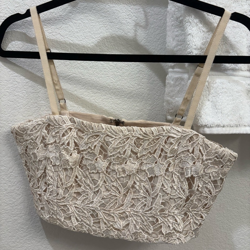 Alice & Olivia Lace Crop Top